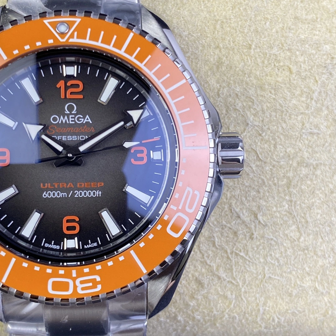 CBD Factory Omega Seamaster Ultra Deep 45.5mm Orange Bezel Grey Dial (215.30.46.21.06.001) 1:1 Super Clone – DD8912 Movement Snug 237